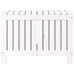vidaXL Garden Storage Box Outdoor Storage Box Blanket Box Solid Wood Pine - white - Additional view 4