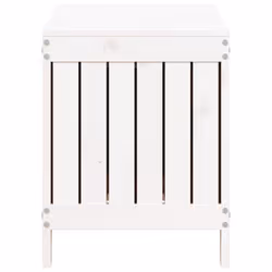 vidaXL Garden Storage Box Outdoor Storage Box Blanket Box Solid Wood Pine - white - Additional view 6