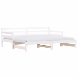 VidaXL 836148, Sofa bed, White, Pinewood, 2035 mm, 975 mm, 695 mm