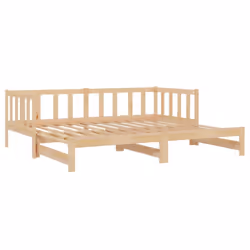 vidaXL Day Bed with Trundle Sofa Bed Daybed Couch 90x200 cm Solid Wood Pine - Additional view 4