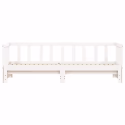 vidaXL Daybed with Trundle Sofa Bed Guest Bed Sleeper Sofa Solid Wood Pine - white, 90 x 200 cm - Additional view 5