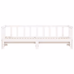 vidaXL Daybed with Trundle Sofa Bed Guest Bed Sleeper Sofa Solid Wood Pine - white, 80 x 200 cm - Additional view 5