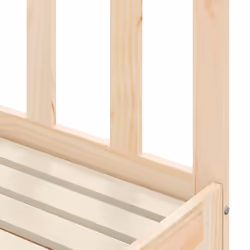 vidaXL Daybed with Trundle Sofa Bed Guest Bed Sleeper Sofa Solid Wood Pine - natural, 90 x 190 cm - Additional view 8