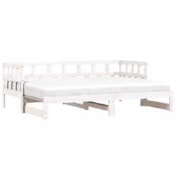 VidaXL 836208, Sofa bed, White, Pinewood, 2035 mm, 860 mm, 685 mm