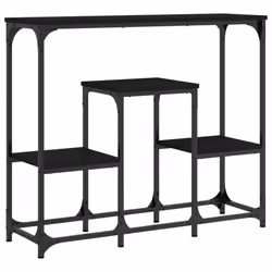 vidaXL Console Table End Table Hallway Stand Side Sofa Table Engineered Wood - black