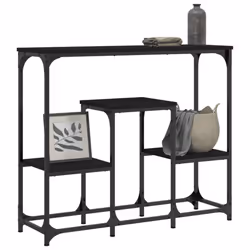 vidaXL Console Table End Table Hallway Stand Side Sofa Table Engineered Wood - black