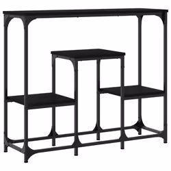 vidaXL Console Table End Table Hallway Stand Side Sofa Table Engineered Wood - black - Additional view 5