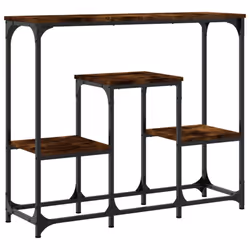 vidaXL Console Table End Table Hallway Stand Side Sofa Table Engineered Wood - smoked oak