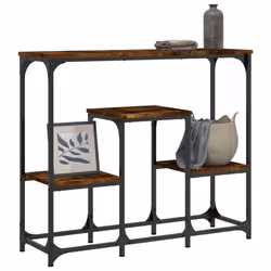 vidaXL Console Table End Table Hallway Stand Side Sofa Table Engineered Wood - smoked oak