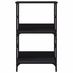 vidaXL Bookshelf Bookcase Book Cabinet Storage Rack Black Engineered Wood