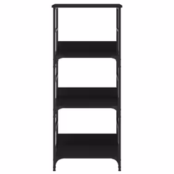 vidaXL Bookshelf Bookcase Book Cabinet Storage Rack Black Engineered Wood