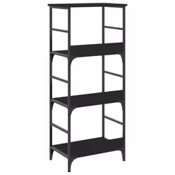 vidaXL Bookshelf Bookcase Book Cabinet Storage Rack Black Engineered Wood - Additional view 5