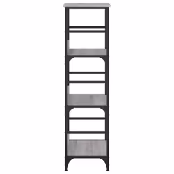 vidaXL Bookshelf Bookcase Book Stand Storage Rack Grey Sonoma Engineered Wood - Additional view 4