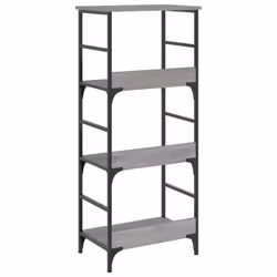 vidaXL Bookshelf Bookcase Book Stand Storage Rack Grey Sonoma Engineered Wood - Additional view 5