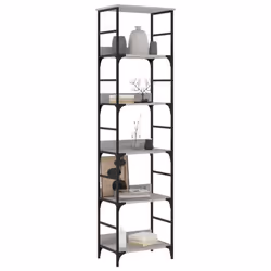 vidaXL Bookshelf Office Book Shelf Storage Cabinet Grey Sonoma Engineered Wood