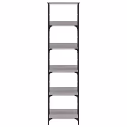 vidaXL Bookshelf Office Book Shelf Storage Cabinet Grey Sonoma Engineered Wood