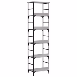 vidaXL Bookshelf Office Book Shelf Storage Cabinet Grey Sonoma Engineered Wood - Additional view 5