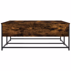 vidaXL Coffee Table Living Room Tea Side Table Sofa Table Engineered Wood - smoked oak, 100 x 99 x 40 cm - Additional view 6
