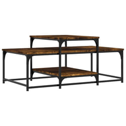 vidaXL Coffee Table Living Room Tea Side Table Sofa Table Engineered Wood - smoked oak
