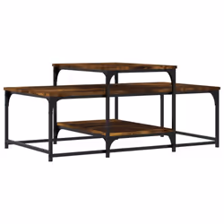 vidaXL Coffee Table Living Room Tea Side Table Sofa Table Engineered Wood - smoked oak - Additional view 5