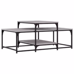 vidaXL Coffee Table Living Room Tea Side Table Sofa Table Engineered Wood - grey sonoma - Additional view 5