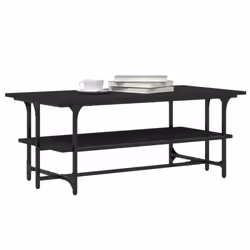 vidaXL Coffee Table Living Room Tea Side Table Sofa Table Engineered Wood - black