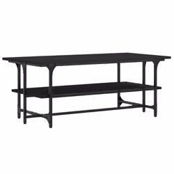 vidaXL Coffee Table Living Room Tea Side Table Sofa Table Engineered Wood - black - Additional view 5