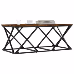vidaXL Coffee Table Living Room Tea Side Table Sofa Table Engineered Wood - smoked oak