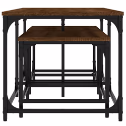 vidaXL Nesting Coffee Tables Nesting Table End Table 3 pcs Engineered Wood - brown oak - Additional view 7