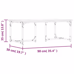 vidaXL Coffee Table Living Room Tea Side Table Sofa Table Engineered Wood - grey sonoma - Additional view 7