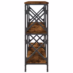 vidaXL Console Table End Table Hallway Stand Side Sofa Table Engineered Wood - smoked oak, 156 x 28 x 80.5 cm - Additional view 4