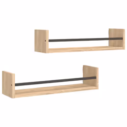 VidaXL 835435, Wood, Steel, Wood, 600 mm, 160 mm, 140 mm, 2 pc(s)