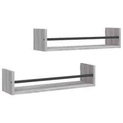 VidaXL 835437 shelve Wood, Steel Grey