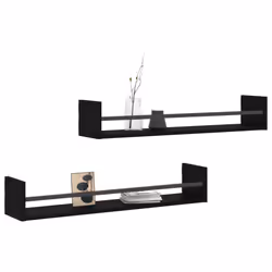 VidaXL 835439 shelve Wood, Steel Black