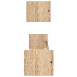 vidaXL Wall Shelves with Bars Floating Shelf Rack Wall Mounted Shelf 2 pcs - sonoma oak, 80 x 16 x 14 cm - Additional view 4