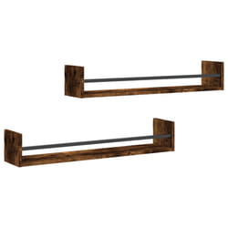 VidaXL 835441 shelve Wood, Steel Oak, Brown