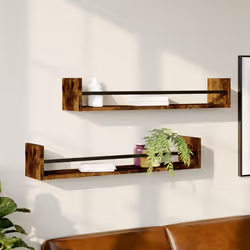 VidaXL 835441 shelve Wood, Steel Oak, Brown