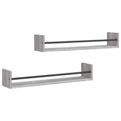 VidaXL 835442 shelve Wood, Steel Grey