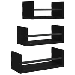 VidaXL 835444 shelve Wood, Steel Black