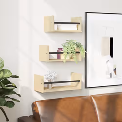VidaXL 835445 shelve Wood, Steel Wood