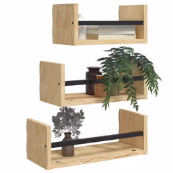 VidaXL 835445 shelve Wood, Steel Wood