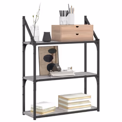 VidaXL 835452 shelve Wood, Steel Grey
