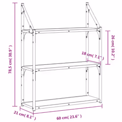 VidaXL 835452 shelve Wood, Steel Grey - Additional view 8
