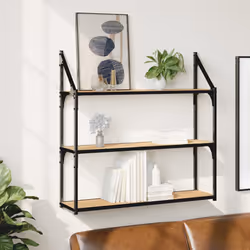 VidaXL 835455 shelve Wood, Steel Wood