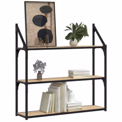 VidaXL 835455 shelve Wood, Steel Wood