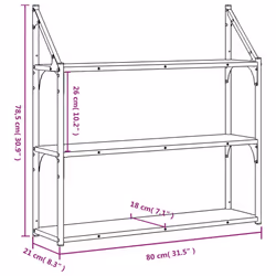 VidaXL 835455 shelve Wood, Steel Wood - Additional view 8