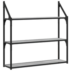 VidaXL 835457 shelve Wood, Steel Grey