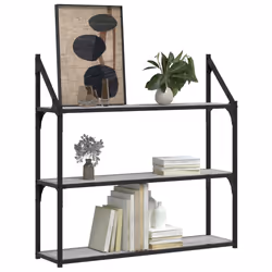 VidaXL 835457 shelve Wood, Steel Grey