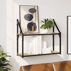 VidaXL 835460 shelve Wood, Steel Wood