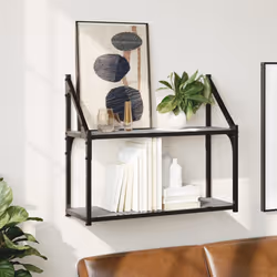 VidaXL 835462 shelve Wood, Steel Grey
